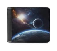 QMNRTK Planet Leather Wallet Bifold Wallet for Men Women Rfid Blocking Bifold, Extra Capacity Ultra Strong Stitching Slim Billfold with 8 Card Slots, style, One Size