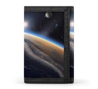 QMNRTK Planet Triple Fold Wallet,Slim Wallet Personalized Engraved Rfid Blocking Wallet for Men And Women, style, One Size