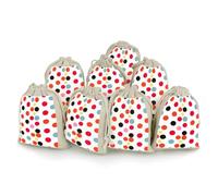 QMNRTK Polka Dot 8 PCS Muslin Bags with Drawstring Sachet Bags Empty Small Cotton Drawstring Bag Muslin Reusable & Washable Cotton Bag for Herb Spice Candy Soap Jewelry Wedding Gift Pouches
