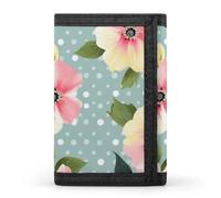 QMNRTK Polka Dots Flowers Triple Fold Wallet,Slim Wallet Personalized Engraved Rfid Blocking Wallet for Men And Women, style, One Size