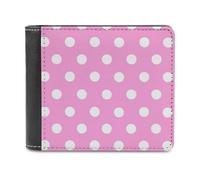 QMNRTK Polka Dots Leather Wallet Bifold Wallet for Men Women Rfid Blocking Bifold, Extra Capacity Ultra Strong Stitching Slim Billfold with 8 Card Slots, style, One Size