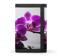 QMNRTK Purple Butterfly Orchid Triple Fold Wallet,Slim Wallet Personalized Engraved Rfid Blocking Wallet for Men And Women, style, One Size