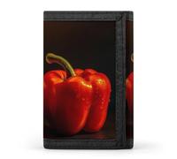 QMNRTK Red And Yellow Chili Peppers Triple Fold Wallet,Slim Wallet Personalized Engraved Rfid Blocking Wallet for Men And Women, style, One Size