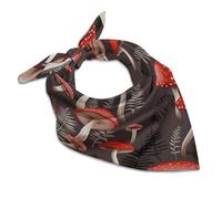 QMNRTK Red Mushrooms Silk Scarf Fashion Satin Head Scarf Lightweight Head Scarves for Neck Silk Scarves for Women Men Boho Hair Wrap Sleeping Kerchief Bandanas Pocket Square 18" X 18", White, 18"x18