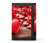 QMNRTK Red Romantic of Hearts Triple Fold Wallet,Slim Wallet Personalized Engraved Rfid Blocking Wallet for Men And Women, style, One Size