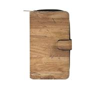 QMNRTK Retro Rough Oak Wall Credit Card Wallet Rfid Blocking Slim Bifold Genuine Leather Minimalist Front Pocket Wallets Keychain Wallet for Men And Women, style, 19.7x11x3.5cm