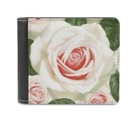 QMNRTK Rose Floral Leather Wallet Bifold Wallet for Men Women Rfid Blocking Bifold, Extra Capacity Ultra Strong Stitching Slim Billfold with 8 Card Slots, style, One Size