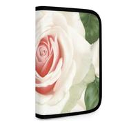 QMNRTK Rose Floral Multifunctional Compact Wallet Id Stronghold Waltlet Credit Card Holder Wallet Zipper Leather Case Purse Rfid Blocking Bifold Wallet for Men Women, style, One Size