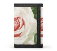 QMNRTK Rose Floral Triple Fold Wallet,Slim Wallet Personalized Engraved Rfid Blocking Wallet for Men And Women, style, One Size