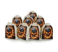 QMNRTK Shattering of Skull 8 PCS Muslin Bags with Drawstring Sachet Bags Empty Small Cotton Drawstring Bag Muslin Reusable & Washable Cotton Bag for Herb Spice Candy Soap Jewelry Wedding Gift Pouches