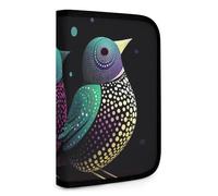 QMNRTK Silhouette of Two Birds Multifunctional Compact Wallet Id Stronghold Waltlet Credit Card Holder Wallet Zipper Leather Case Purse Rfid Blocking Bifold Wallet for Men Women, style, One Size