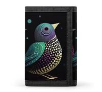 QMNRTK Silhouette of Two Birds Triple Fold Wallet,Slim Wallet Personalized Engraved Rfid Blocking Wallet for Men And Women, style, One Size