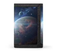 QMNRTK Space Star Triple Fold Wallet,Slim Wallet Personalized Engraved Rfid Blocking Wallet for Men And Women, style, One Size