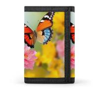 QMNRTK Spring Butterfly Triple Fold Wallet,Slim Wallet Personalized Engraved Rfid Blocking Wallet for Men And Women, style, One Size