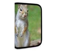 QMNRTK Squirrel Multifunctional Compact Wallet Id Stronghold Waltlet Credit Card Holder Wallet Zipper Leather Case Purse Rfid Blocking Bifold Wallet for Men Women, style, One Size