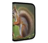 QMNRTK Squirrel Multifunctional Compact Wallet Id Stronghold Waltlet Credit Card Holder Wallet Zipper Leather Case Purse Rfid Blocking Bifold Wallet for Men Women, style, One Size