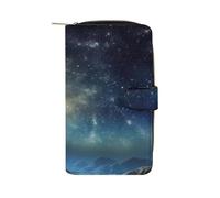 QMNRTK Starry Night Galaxy Credit Card Wallet Rfid Blocking Slim Bifold Genuine Leather Minimalist Front Pocket Wallets Keychain Wallet for Men And Women, style, 19.7x11x3.5cm