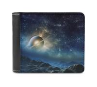 QMNRTK Starry Night Galaxy Leather Wallet Bifold Wallet for Men Women Rfid Blocking Bifold, Extra Capacity Ultra Strong Stitching Slim Billfold with 8 Card Slots, style, One Size
