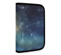 QMNRTK Starry Night Galaxy Multifunctional Compact Wallet Id Stronghold Waltlet Credit Card Holder Wallet Zipper Leather Case Purse Rfid Blocking Bifold Wallet for Men Women, style, One Size