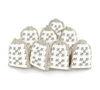 QMNRTK Stars Eastern Stars 8 PCS Muslin Bags with Drawstring Sachet Bags Empty Small Cotton Drawstring Bag Muslin Reusable & Washable Cotton Bag for Herb Spice Candy Soap Jewelry Wedding Gift Pouches
