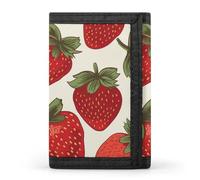 QMNRTK Strawberry Triple Fold Wallet,Slim Wallet Personalized Engraved Rfid Blocking Wallet for Men And Women, style, One Size