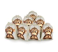 QMNRTK The Silent Monkey 8 PCS Muslin Bags with Drawstring Sachet Bags Empty Small Cotton Drawstring Bag Muslin Reusable & Washable Cotton Bag for Herb Spice Candy Soap Jewelry Wedding Gift Pouches