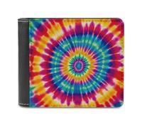 QMNRTK Tie Dye Pattern Leather Wallet Bifold Wallet for Men Women Rfid Blocking Bifold, Extra Capacity Ultra Strong Stitching Slim Billfold with 8 Card Slots, style, One Size
