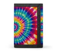 QMNRTK Tie Dye Pattern Triple Fold Wallet,Slim Wallet Personalized Engraved Rfid Blocking Wallet for Men And Women, style, One Size