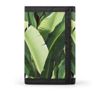 QMNRTK Tropical Banana Palm Leaves Triple Fold Wallet,Slim Wallet Personalized Engraved Rfid Blocking Wallet for Men And Women, style, One Size