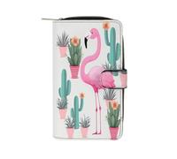 QMNRTK Tropical Flamingo Cute Green Credit Card Wallet Rfid Blocking Slim Bifold Genuine Leather Minimalist Front Pocket Wallets Keychain Wallet for Men And Women, style, 19.7x11x3.5cm