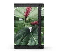 QMNRTK Tropical Leaves Triple Fold Wallet,Slim Wallet Personalized Engraved Rfid Blocking Wallet for Men And Women, style, One Size
