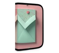 QMNRTK Two Envelopes Multifunctional Compact Wallet Id Stronghold Waltlet Credit Card Holder Wallet Zipper Leather Case Purse Rfid Blocking Bifold Wallet for Men Women, style, One Size