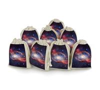 QMNRTK Universe Gala 8 PCS Muslin Bags with Drawstring Sachet Bags Empty Small Cotton Drawstring Bag Muslin Reusable & Washable Cotton Bag for Herb Spice Candy Soap Jewelry Wedding Gift Pouches