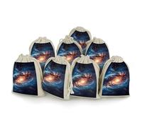 QMNRTK Universe Gala 8 PCS Muslin Bags with Drawstring Sachet Bags Empty Small Cotton Drawstring Bag Muslin Reusable & Washable Cotton Bag for Herb Spice Candy Soap Jewelry Wedding Gift Pouches