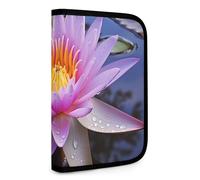 QMNRTK Water Lily Multifunctional Compact Wallet Id Stronghold Waltlet Credit Card Holder Wallet Zipper Leather Case Purse Rfid Blocking Bifold Wallet for Men Women, style, One Size