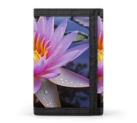 QMNRTK Water Lily Triple Fold Wallet,Slim Wallet Personalized Engraved Rfid Blocking Wallet for Men And Women, style, One Size