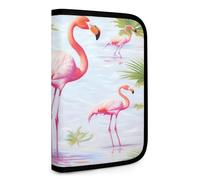 QMNRTK White Flamingo Multifunctional Compact Wallet Id Stronghold Waltlet Credit Card Holder Wallet Zipper Leather Case Purse Rfid Blocking Bifold Wallet for Men Women, style, One Size