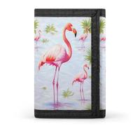 QMNRTK White Flamingo Triple Fold Wallet,Slim Wallet Personalized Engraved Rfid Blocking Wallet for Men And Women, style, One Size
