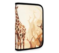 QMNRTK Wild Animal Giraffe Pattern Multifunctional Compact Wallet Id Stronghold Waltlet Credit Card Holder Wallet Zipper Leather Case Purse Rfid Blocking Bifold Wallet for Men Women, style, One Size