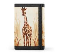 QMNRTK Wild Animal Giraffe Pattern Triple Fold Wallet,Slim Wallet Personalized Engraved Rfid Blocking Wallet for Men And Women, style, One Size