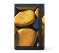 QMNRTK Yellow Pebbles Triple Fold Wallet,Slim Wallet Personalized Engraved Rfid Blocking Wallet for Men And Women, style, One Size
