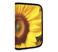 QMNRTK Yellow Sunflower Multifunctional Compact Wallet Id Stronghold Waltlet Credit Card Holder Wallet Zipper Leather Case Purse Rfid Blocking Bifold Wallet for Men Women, style, One Size