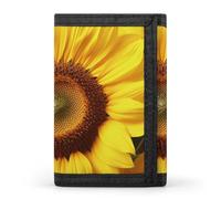QMNRTK Yellow Sunflower Triple Fold Wallet,Slim Wallet Personalized Engraved Rfid Blocking Wallet for Men And Women, style, One Size