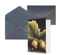 QMNSEHF Blank Greeting Card with Envelopes Thank YouCard Two acorns Happy Birthday Card for Women Men Christmas Halloween Wedding Blank Note Cards All Occasion Greeting Cards 4x6