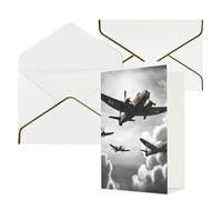 QMNSEHF Blank Greeting Card with Envelopes Thank YouCard World War 2 Happy Birthday Card for Women Men Christmas Halloween Wedding Blank Note Cards All Occasion Greeting Cards 4x6