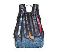 QMNSEHF Ice Hockey Sticks Travel Backpack for Men & Women 14 inch Laptop Backpack Waterproof Work Back Pack
