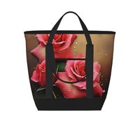 QMNSEHF Insulated Lunch Bag Roses Lunch Box for women Men Reusable Leakproof Lunch Cooler Bag for Picnic Work