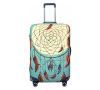 QMNSEHF Travel Luggage Cover Suitcase Protector Elastic Washable Catch Dream Net Suitcase Cover Anti-scratch Spandex Baggage Covers Fits 18-32 Inch Luggage, Black, L