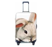 QMNSEHF Travel Luggage Cover Suitcase Protector Elastic Washable Cry rabbit Suitcase Cover Anti-scratch Spandex Baggage Covers Fits 18-32 Inch Luggage, Black, XL
