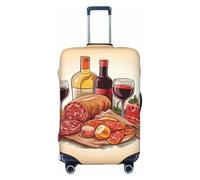 QMNSEHF Travel Luggage Cover Suitcase Protector Elastic Washable Food and drink Suitcase Cover Anti-scratch Spandex Baggage Covers Fits 18-32 Inch Luggage, Black, L
